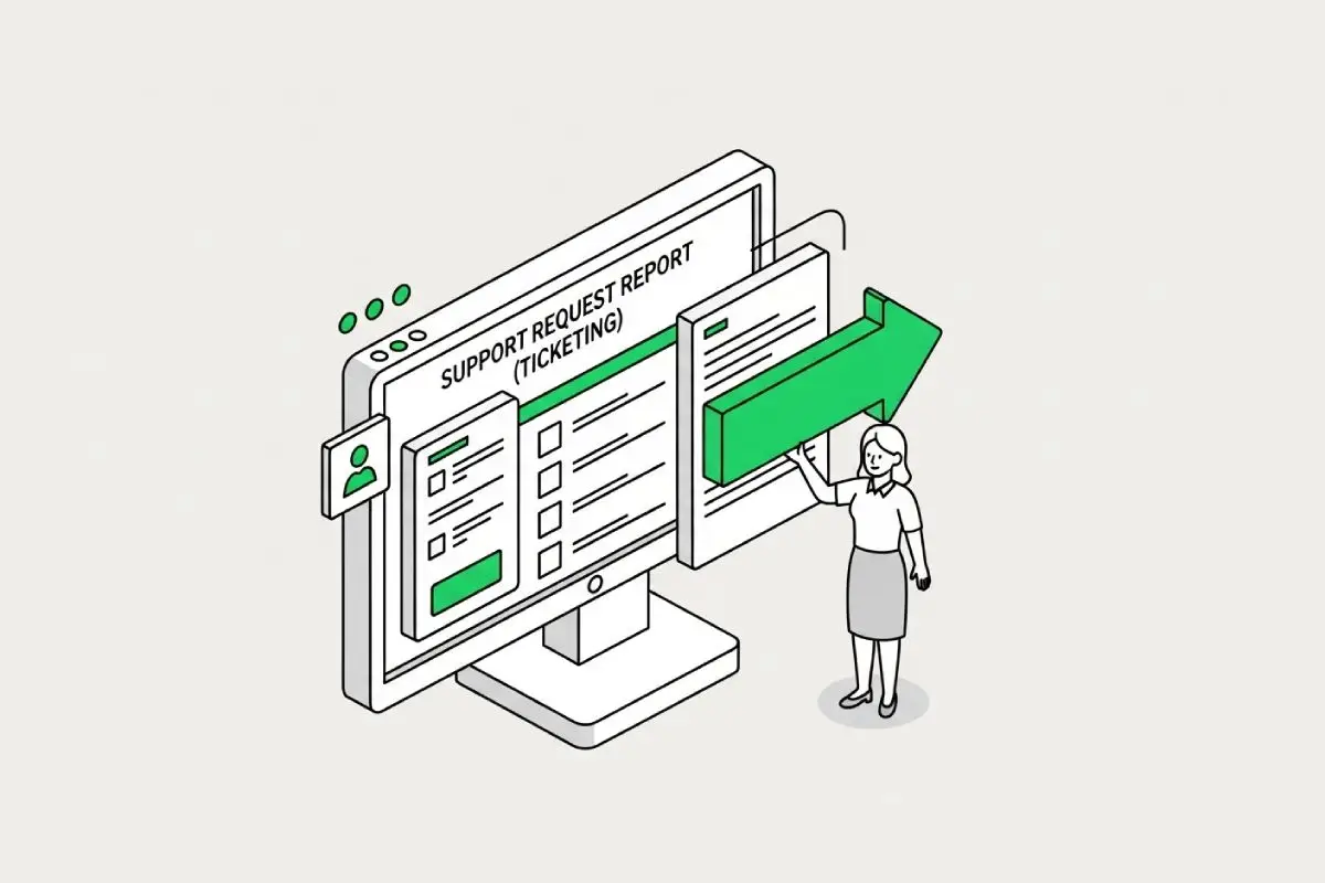 گزارش درخواست‌ های پشتیبانی (تیکتینگ)