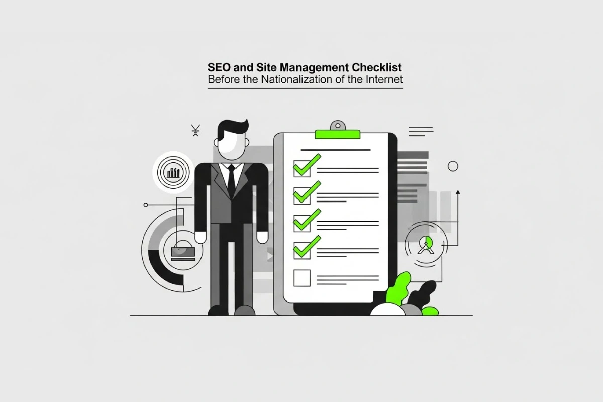 چک لیست جامع سئو و مدیریت سایت قبل از ملی شدن اینترنت
